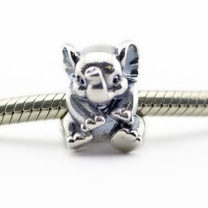 2016 new summer sterling silver loose beads Lucky Elephant Charm Fits Pandora Bracelets Necklace DIY charms jewelry