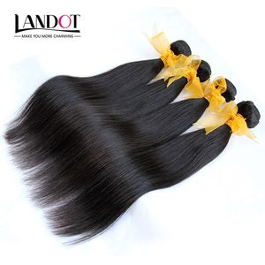 Malaysiska Virgin Hair Straight 3/4/5 buntar Obehandlat indisk kambodjansk brasiliansk peruansk remy Mänskligt hår vävar naturliga svarta förlängningar
