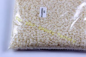 Wholesale- Free Shipping ! Wholesale 10000pcs/Pack New Nail Art Half Pearls 4mm Pearls 3D Rhinestones Nail Tips Decoration #X240