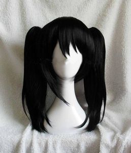 free shipping charming new Hot sell LoveLive! Love Live Nico Yazawa Niko Cosplay Wig Ponytail Hair + 2 Bow Hairpins