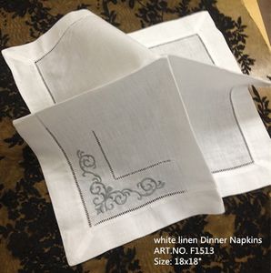 HomeTextile 12PCS/Lot New Elegant French styling white linenTable Napkin18"x18"Wedding decoration Best Quality makes any guest feel welcome