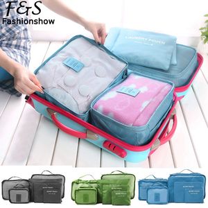 6 adet Seyahat Bagaj Çantası Seti Giysi Organizatör Büyük Orta Küçük Boyutlu Kılıfı Çanta Bavul