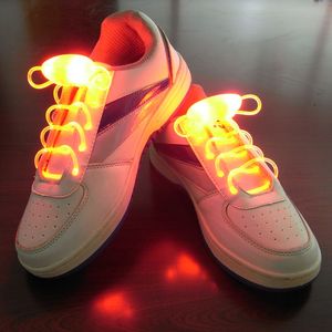 10st (5 par) Orange Color El LED Luminescent Shoelaces Light Up Neon Light Up Shoe Laces