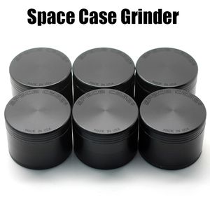Space Case Grinders 55/63mm Herb Smoking Grinder 2/4 Pieces Tobacco With Triangle Scraper Aluminium Alloy Material Herbal Spice Crusher DHL