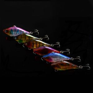 DHL 6 Färg 0,46 uns 2,36 tum Lure 3D Fishing Eyes Laser Line Hard Vibration Baits Life-Like Swimbait Fishing Lures