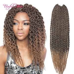 22-calowe 4s Blaids 12stands / PCS Syntheitc Crochet Hair Extension 3D Cubic Crochet Braids Twist Hair Extension do włosów Marley Braid