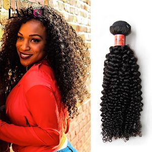 5st Indian Kinky Curly Virgin Hair with Stängning 7A obearbetat djupt lockigt mänskligt hårväv 4bunds och 1 -stycksspetsstängningar Storlek 4x4 