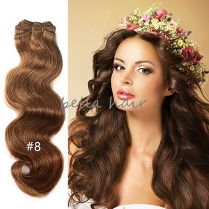 Grande qualidade Grau 8A Malásia Cabelo Humano Weave Weave Extensões de cabelo de onda de corpo 3 pçs / lote frete grátis