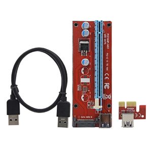 Freeshipping 10 pcs PCE164P-NO3 VER007S 0.6 M PCI-E 1X a 16X Riser Cartão Extensor PCI Express Adaptador + USB3.0 Cabo / SATA Interface De Energia