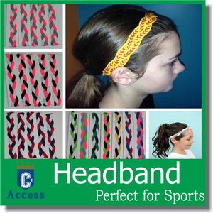 Echte geflochtene elastische Stretch-Mode-Stirnbänder für Teenager, Mädchen, Frauen, Softball-Set, Volleyball, Basketball, Sportmannschaften