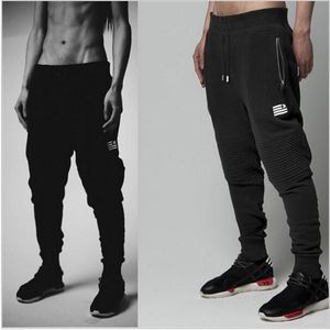 Pants WholesaleHigh Street fashion zipper mens joggers pants biker cool sweatpants women and men pants hip hop mens tights street dance