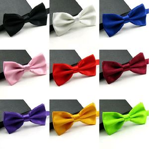 2016 Hot Bowknot 39 Kolory Dostosuj klamrę Solid Color Bow krawaty Pracy Bowtie Dla Dnia Ojca Tie Christmas Gift