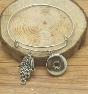 Vintage zilveren snaps knop hamsa hand charms uitbreidbare armband armbanden voor bedrading armbanden stks vrouwen sieraden cadeau accessoires DIY Z30