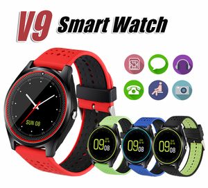 V9 Smart Watch con fotocamera Card Rate Monitor Bluetooth Smartwatch SIM Card da polso per telefono Android con pacchetto
