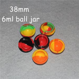 Hot Ball Shape Silicone Jars DAB Wax Containerhållare 100% FDA Godkänd Non-stick silikonbehållare för fri frakt