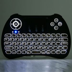 لوحة المفاتيح الخلفية اللاسلكية H9 Fly Air Mouse Multi-Mediote Control لوحة اللمس المحمولة Qwerty مع Blacklight for Android TV Box