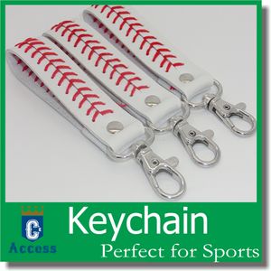 2018 portachiavi in pelle da baseball accessori per softball fastpitch portachiavi con cuciture da baseball