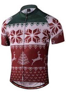 2022 Christmas Snow Red Cycling Jersey Short Sleeve Quick Dry Bike Riding Breathable Clothes Motorcycle Cycling Cllothing D33 on Sale
