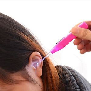 Ear Care Supply LED -ficklampa öronpickhandtag Hälsa öratrensare Earwax Remover Curette #T701