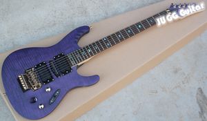 MONSTER AXE Super cienki Herman Li EGEN18 Signature gitara elektryczna przezroczysty fioletowy płaski ultra-szybki gryf Flyod Rose Tremolo Bridge