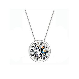 New Cubic Zirconia stone Pendant necklace women Multi color Necklace Circular Pendant Necklace For Ladies Fashion jewelry