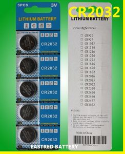 1000packs/Lot CR2032 -knappcellbatteri 3V litiummyntceller 100% färsk superkvalitet