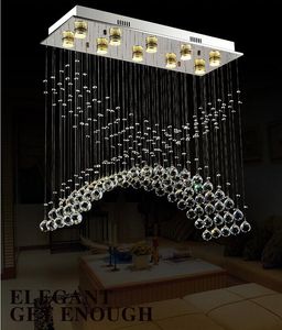 Modern Crystal Chandeliers Lighting Square Ceiling Light for Living Room Bedroom Dining Room