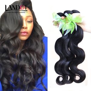 Brazilian Hair 4 Bundles Unprocessed Human Hair Weaves Peruvian Malaysian Indian Cambodian Body Wave Hair Extensions Natural Color Dyeable