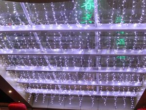 6m x 3m 600 LEDホームアウトドアホリデークリスマス装飾ウェディングクリスマスストリングフェアリーカーテンガーランドストリップパーティーライト