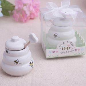 Kitchen Tools Gadgets Ceramic Meant to Bee Honey Jar Pot Wedding Baby Shower Favors
