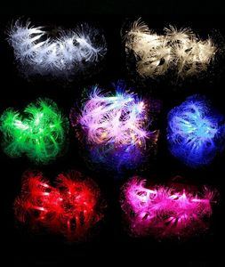 2,5 m 10ed Morning Glory Fiber Optic Battery LED String Strip Night Light Lamp Party Holiday