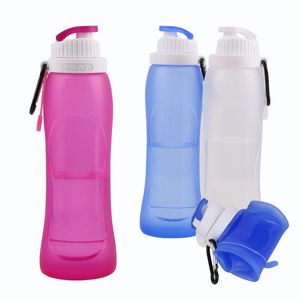 Katlanır su şişesi kullanımlık çocuklara ücretsiz nakliye için kişiselleştirilmiş katlanabilir içecek şişeleri