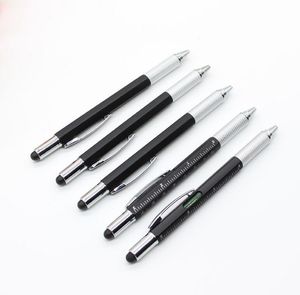 New Multi-function ballpoint pen Screwdrivers 5 in1 Level pen touch screen pens pocket stylus pen mini Screwdrivers outdoor hand tool