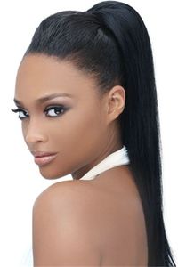 black 1b wrap around light yaki ponytail hair pieces Clip in yaki straight brazilian virgin hair extensions 100g or 120g