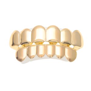 Neues Custom Fit 14k vergoldetes Hip Hop Zähne Grillz Caps Top Bottom Grill Set für Herren