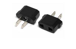 США в ЕС ЕС к нам Power Plug Converter Adapter Adapter США в европейский черный пластиковый преобразователь путешествия