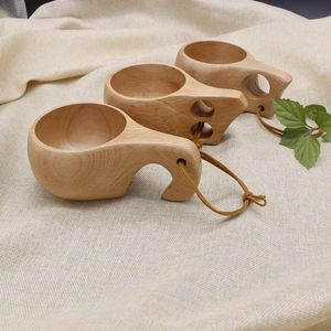 2016 Outdoor Drewniane kubki Podróż Kubek Log Kuksa Outdoor Handmade Portable Cup Outdoor Sporting Kubek Wody Kubki