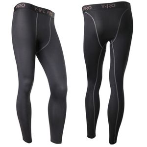 Wholesale-New Men's Compression Base Layer Pants Long Tight Under Skin Sportswear Gear Bottom