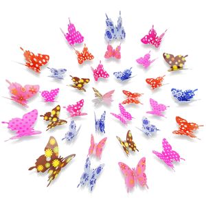 3d adesivos de parede DIY cartaz Adesivos borboletas adesivos de parede para quartos de crianças decoração de casa de decoração para casa acessórios LF-016