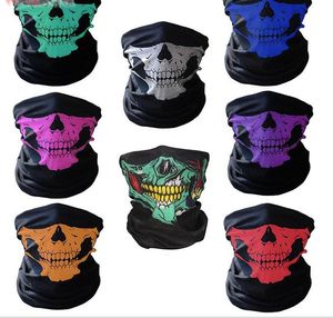 Skalle Design Multi Function Bandana Ski Sport Motorcykel Biker Cykling Scarf Face Masks Outdoor Facial Mask Tactical Masks