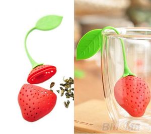 Söt jordgubbe Tea Leaf Strainer Herbal Spice Infuser Filter Köksverktyg Ny # R21
