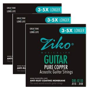 3 Sätze/Los 010-048 DR-010 Akustikgitarrensaiten Musikinstrumente Zubehör Gitarrenteile Großhandel