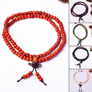 Charm Armbänder Großhandel-6mm natürliches Sandelholz buddhistische Buddha Meditation 108 Perlen Holz Gebetskette Mala Armband Frauen Männer Schmuck