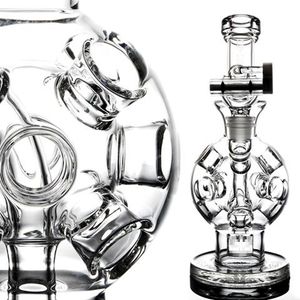 Holes ball Hookahs Fab Egg Recycler Dab Rigs Thick Glass Bongs 2 Function Glass Water Pipes Smoking Pipe 14 mm Joint Shisha