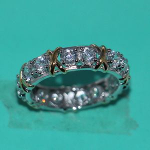 Größe 5-11 Victoria Wieck handgemachtes Sier gefülltes Overlay White Sapphire Wedding CZ Diamond Crossbband Ringe für Frauen lieben Geschenk