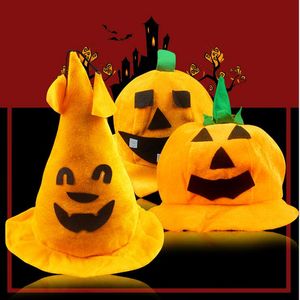 Trajes de Halloween Pumpkin Hat Cosplay Yellow Party Game Masquerade dançarino de palco do traje Props presente Festival