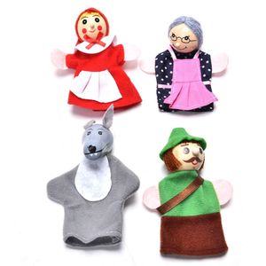 top popular Hot Little Red Riding Hood Finger Puppets Baby Educational Toy Christmas Gifts Wholesale 4 Pcs set Puppet Learning Toys 2022