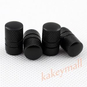 4pcs Auto Accessories Trim Wheel Rim Tire Tyre Vae Stem Air Dust Cap Cover Car Parts Black Style