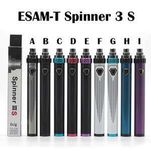 Wholesale 3s batteries for sale - Group buy Original ESAM T Spinner S Battery Ego Thread Batteries mAh E Cigarette Variable Voltage Vape Pen