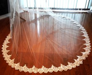 New Top High Quality Best Sale Cathedral LengthAmazing Luxury Elegant White Ivory Beaded Edge veil Bridal Head Pieces For Wedding Dresses